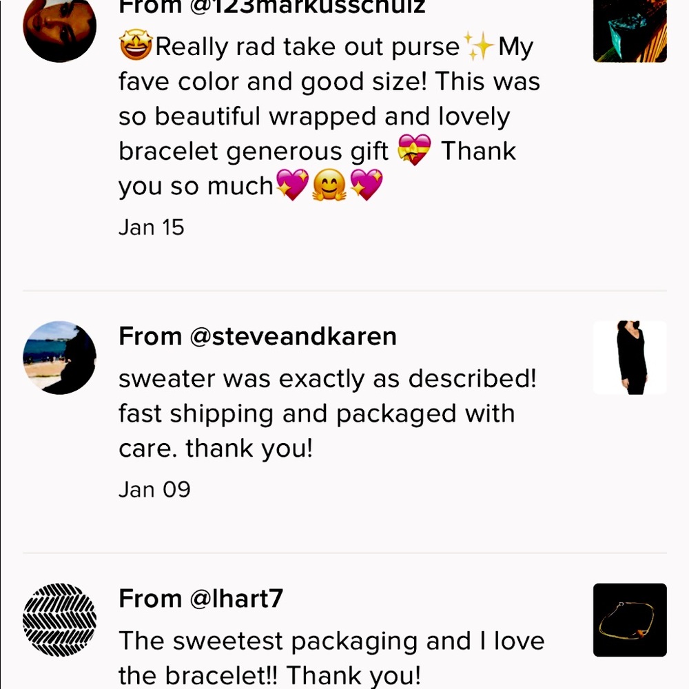 Lovely Posts from my Customers!